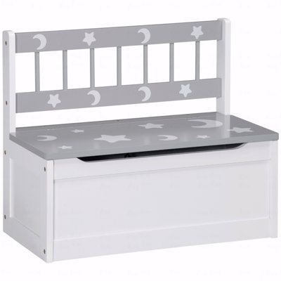 Toy Box Storage Bench With Large 27 L Interior, Kids Storage Bench Seat With Storage For Toddler Playroom Furniture, Kids Bedroom Furniture, Toy Organizer And Storage Bin