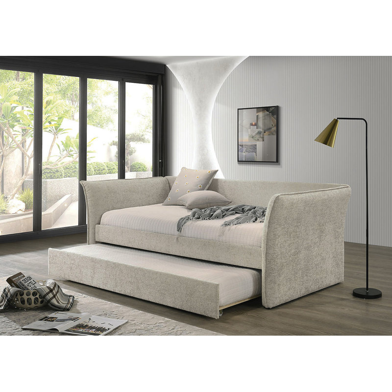 Lit de jour de style transitionnel 1pc, Beige