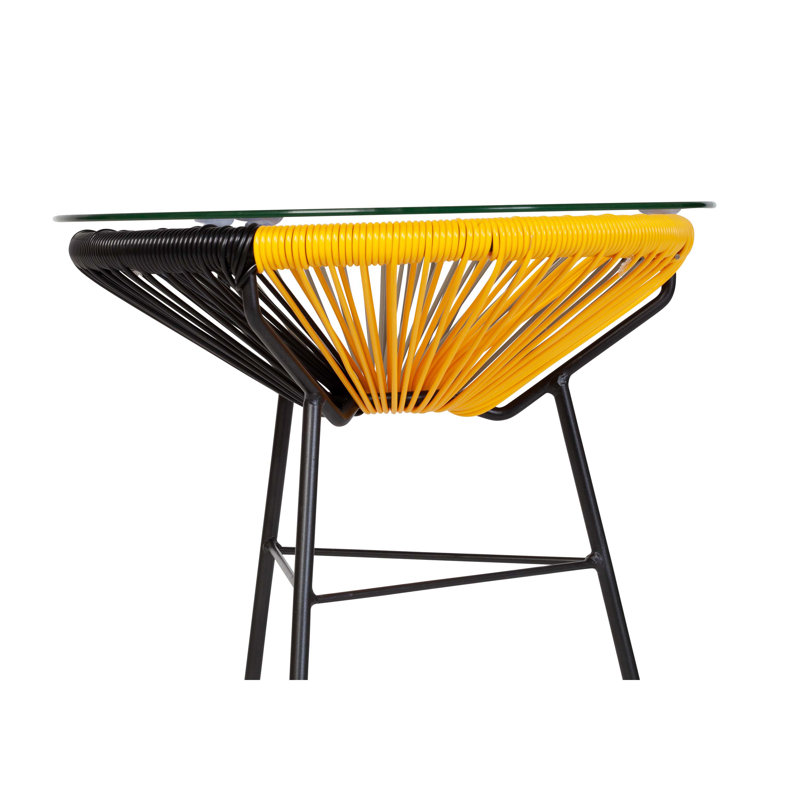 Table d'appoint Wire, Noir, jaune et gris