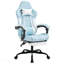 Fauteuil de jeu bleu, blanc, fauteuil d'ordinateur ergonomique, fauteuil de bureau avec repose-pieds, fauteuil d'ordinateur ergonomique avec dossier lombaire-1836188923