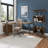 Conway L-Shaped Metal Base Writing Desk