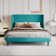 Toderick Upholstered Platform Bed with Deluxe Wingback and Linen Blend