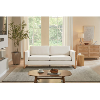 79" Modern Sofa with Solid Wood Legs