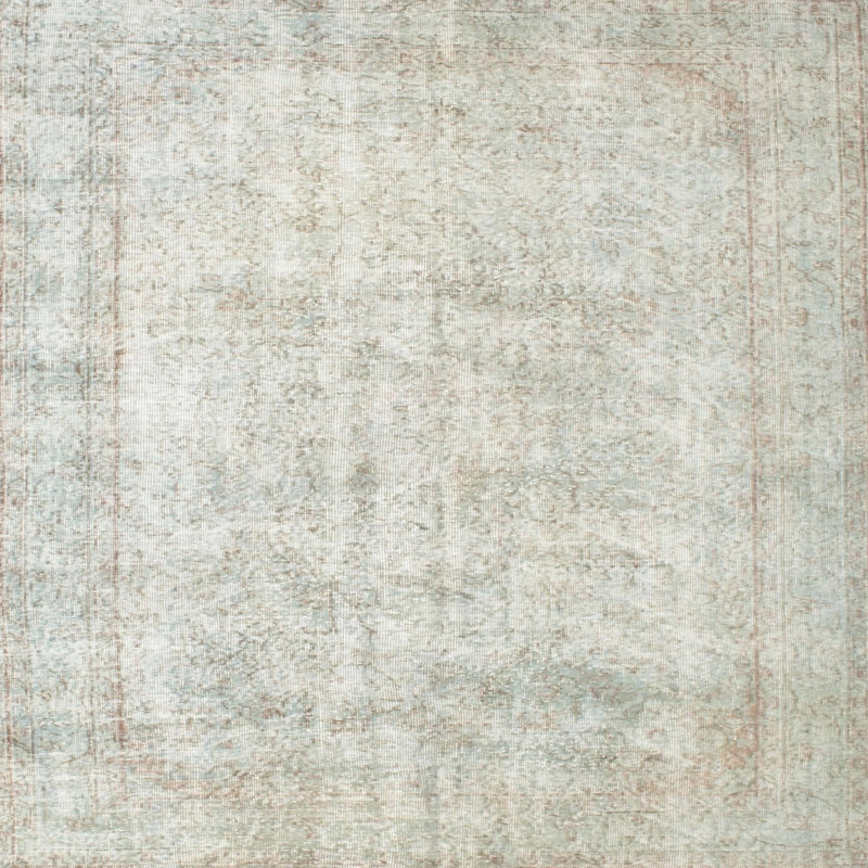 Tapis beige/gris traditionnel Monhegan, Carré 7 pi