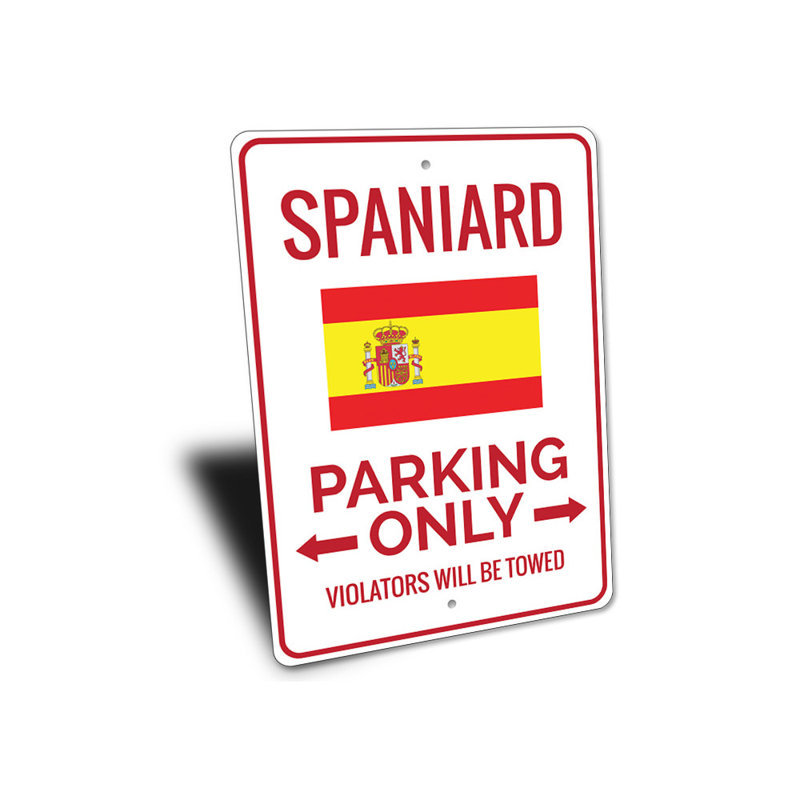 Panneau espagnol en aluminium, H 18 po x l 12 po x P 0,06 po