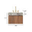 Armoire de salle de bain flottante Mid-Century