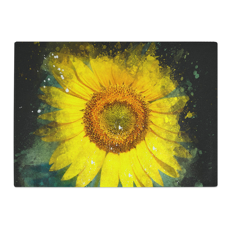 Tempered Glass the Sunflower Chopping Board, 20 cm x 28.5 cm