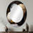 Gold Fragmented Forms - Gold Modern Oval Wall Mirror-766666079