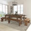 Dejon Ensemble de table de ferme pliable et quatre bancs 8 pi x 40 po Taren-2105094734-2105094732