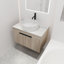 Meuble-lavabo moderne à flotteur avec lavabo en céramique