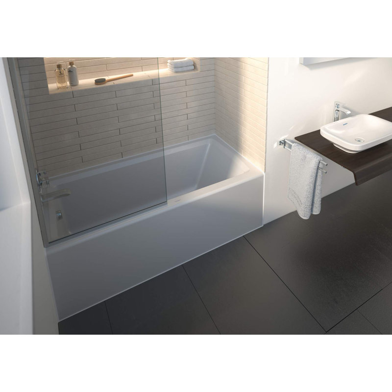 Architec 60" x 30" Alcove Soaking Bathtub, Left