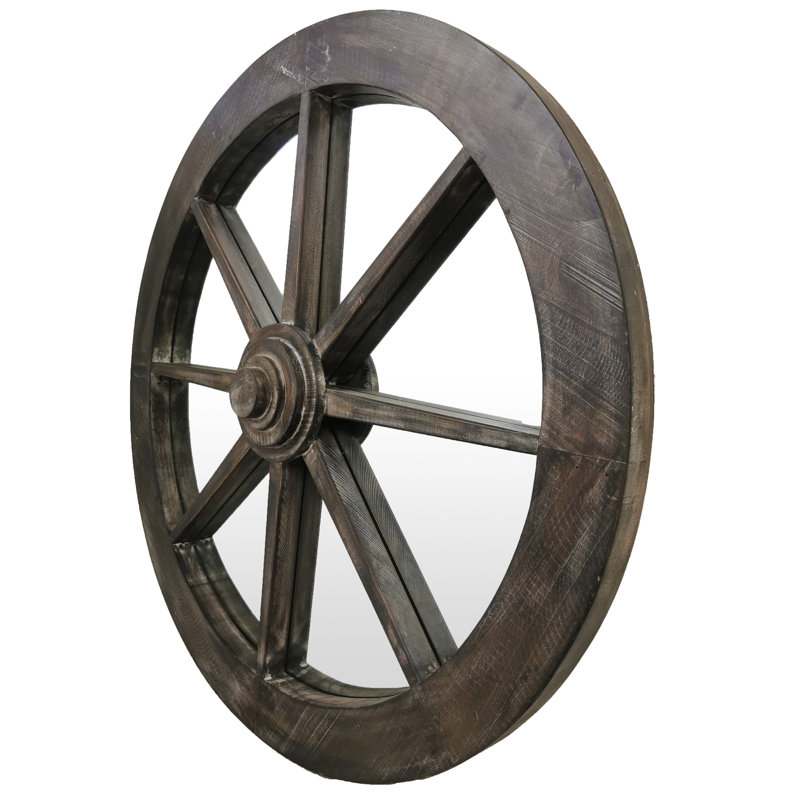 Zidane Wood Round Wall Mirror