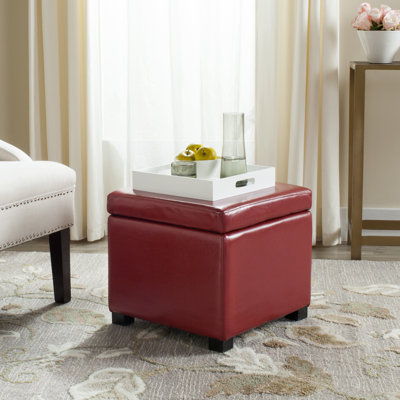 Kamyra Vegan Leather Storage Ottoman