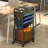8-Tier Rolling File Cart with Hanging File Folders & 2-Sided Bookcase for Office/Home Organization