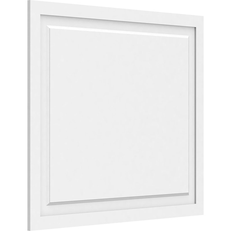 Panneau mural Harrison 3D en blanc, H 34 po x l 40 po x P 0,63 po