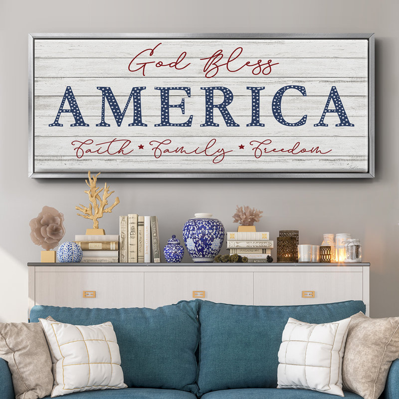 God Bless America- Framed Canvas