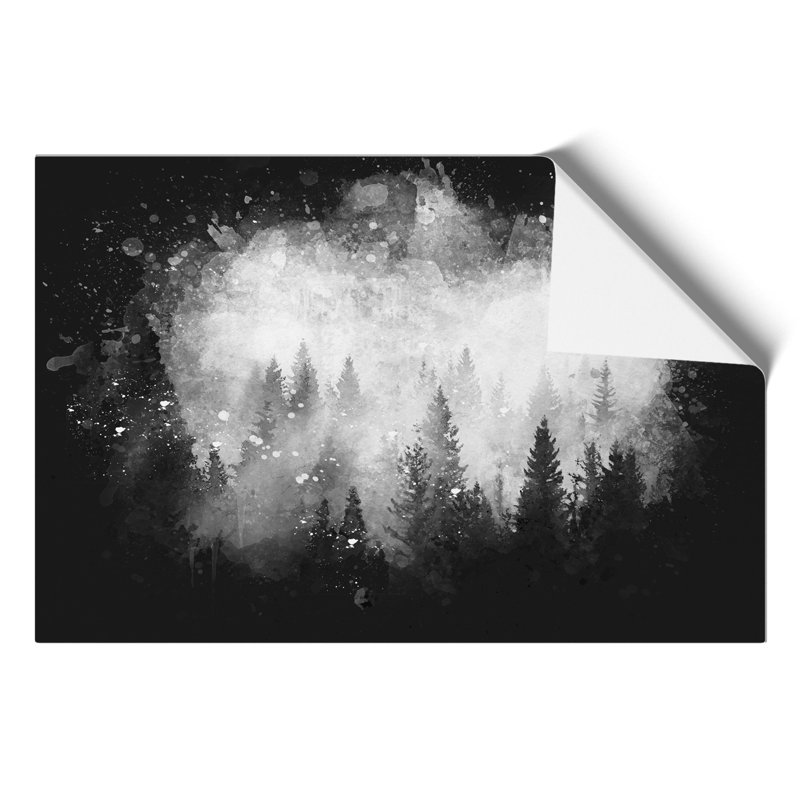 The Misty Forest - Unframed Painting, 30cm H x 42cm W x 0.1cm D