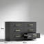 Commode 6 tiroirs avec poignée dorée-904279289