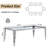Rectangle Glass Dining Table With Tempered Glass Top & Stainless Steel Legs-750027096-750027102-750027099