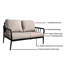 Ensemble de conversation en aluminium avec coussins Sunbrella Mahurin