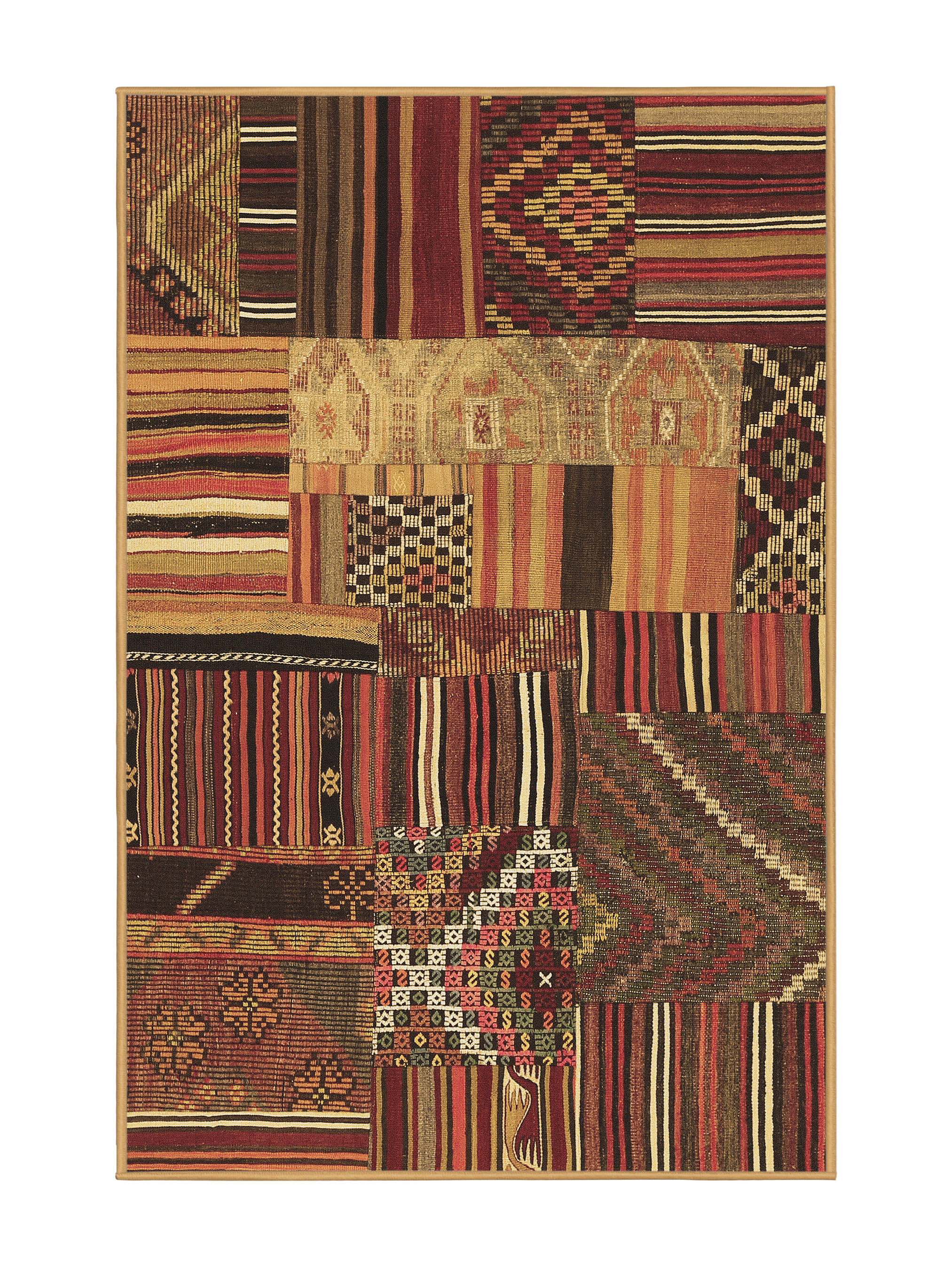 V Select Rugs Foundry Select Contemporary 437 Brown Machine Washable Area Rugs | Wayfair
