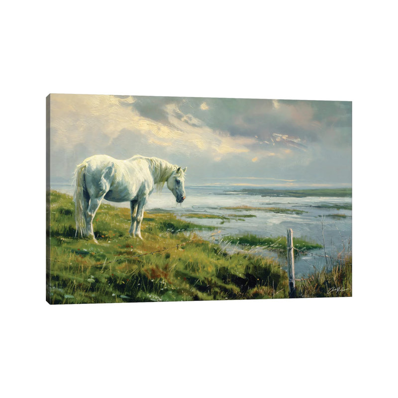«White Horse On Atlantic Shore», reproduction d'art mural