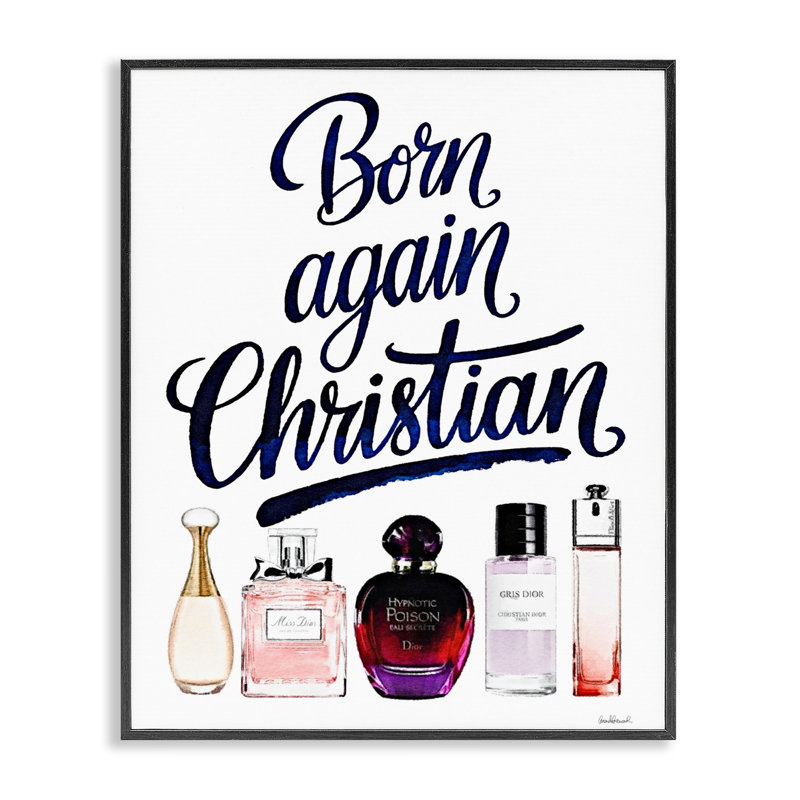 «Born Again Christian Skincare», dessin par Amanda Greenwood, H 14 po x l 11 po, Giclée encadrée noir minuit