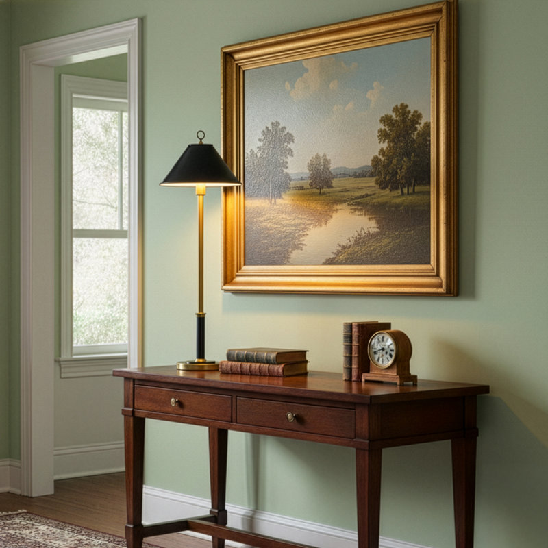 Aaron Buffet Table Lamp, Warm Brass/Deep Patina Bronze