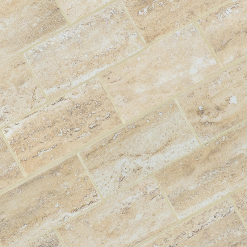 Linden Sienna 12 in. x 12 in. Polished Porcelain Mosaic Floor and Wall Tile, Sienna