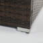 Table de foyer d'extérieur rectangulaire avec couvercle de réservoir de propane