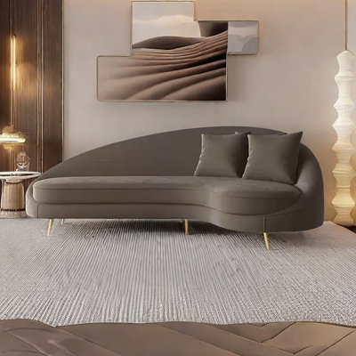 Curved Living Room Reception Sofa Chaise Lounge