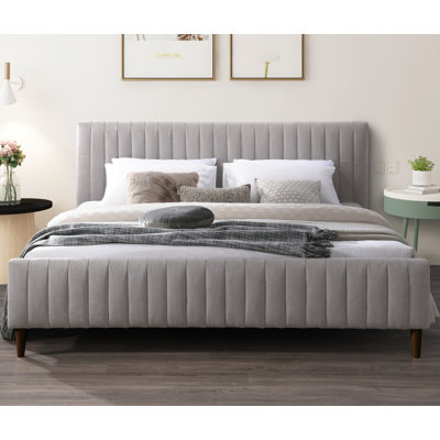 Spencer Catisha Upholstered Tufted Platform Bed