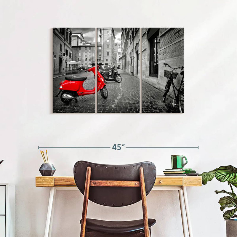 'Red Vespa Pop, 24" H x 38" W