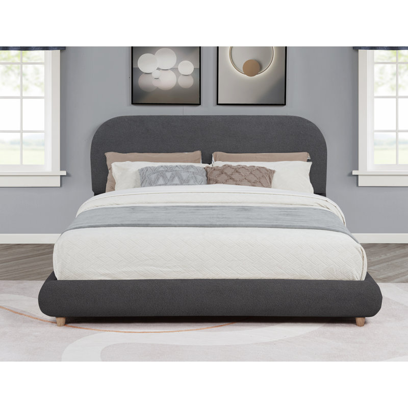 Low Profile Performance Platform Queen Bed, Gray