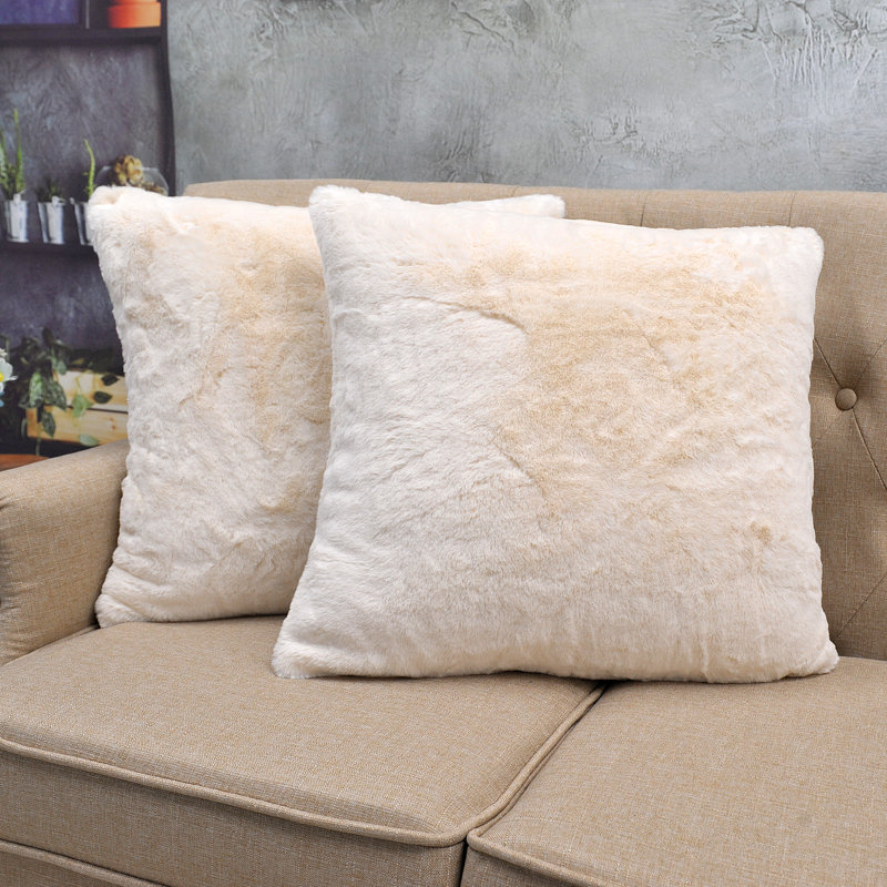 Solid Faux Fur Pillow Cover, Erget