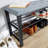 Sleaford Grey 2 Shelf Linen Shoe Bench