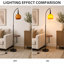Lampe sur pied arquée 70 po Mid-Century avec table d'appoint, hauteur réglable, ampoule incluse