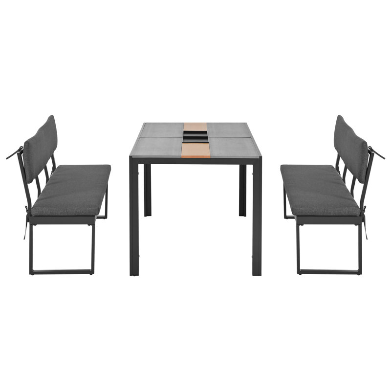 Bekelja Rectangular 6 - Person 140cm Long Dining Set with Cushions