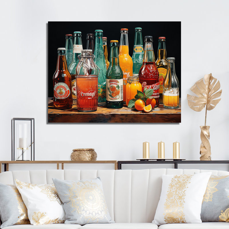 Pop Art 1950S Cocktail Emotion III, reproduction d'art sur toile, H 30 po x l 40 po, Toile tendue