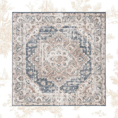Gyle Oriental Beige/Gray Area Rug