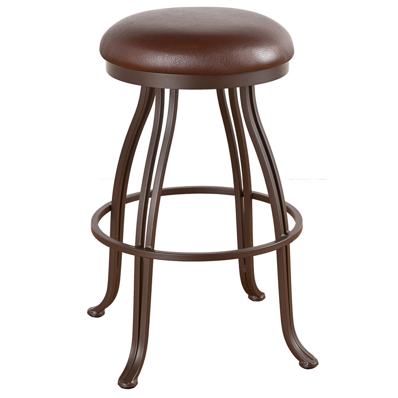 Laurelyn Swivel Upholstered Counter Stool, Pebblestone, Ford Red, Counter Stool (26" Seat Height)