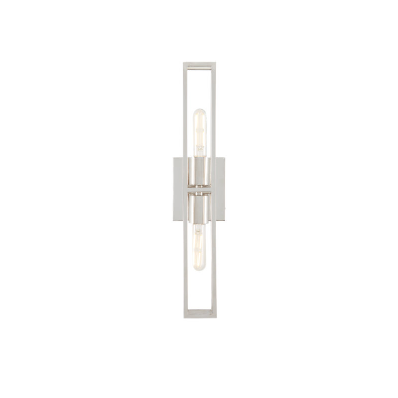 Bergen Armed Sconce, Polished Nickel