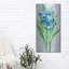  «Fresh Blue Flowers 2» par Silvia Vassileva, art mural en métal, 24 po x 48 po