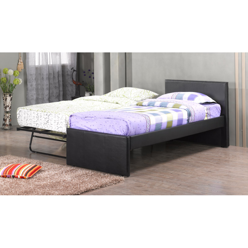 Lisa Upholstered UK Single - DE 90 X 190 Cm with Trundle, Brown