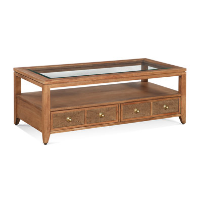 Misha 50" Glass Cocktail Table