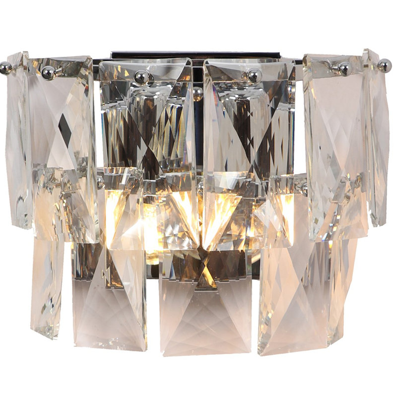 Chelsea Steel Flush Mounted Sconce, Silver