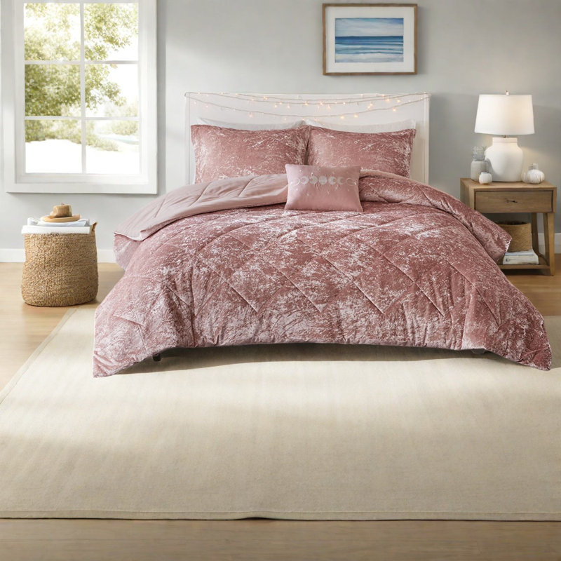 Luxurious Velvet Bedding Sets, King/cal King, Modern Bedroom Comfort
