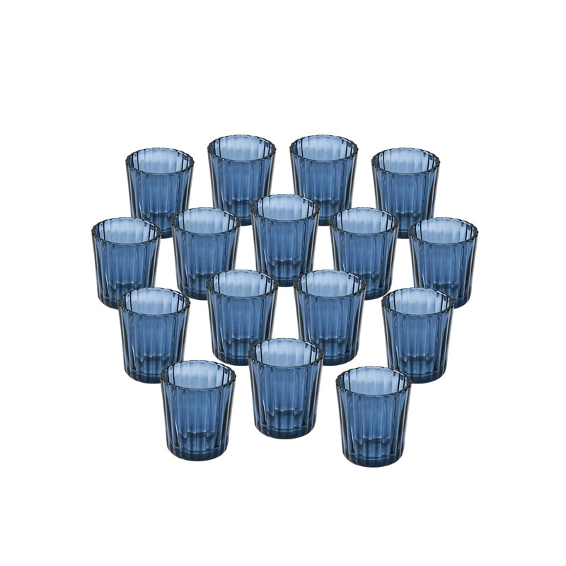 2.5'' H Glass Tabletop Votive Holder, Blue