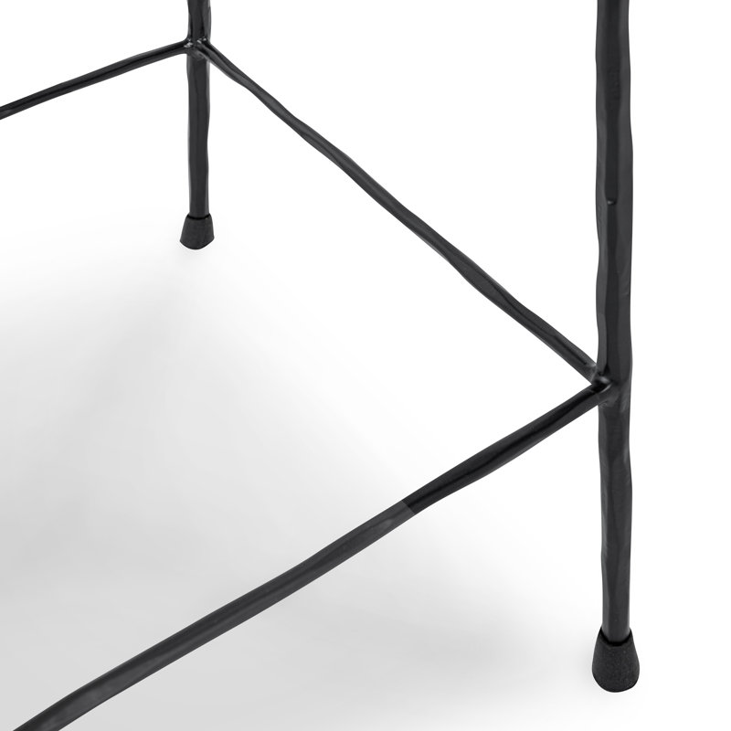 Bose Leather Counter Stool, Ivory/Black