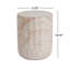 Table d'appoint extérieure / intérieure en béton léger, table d'appoint en finition travertin cylindrique